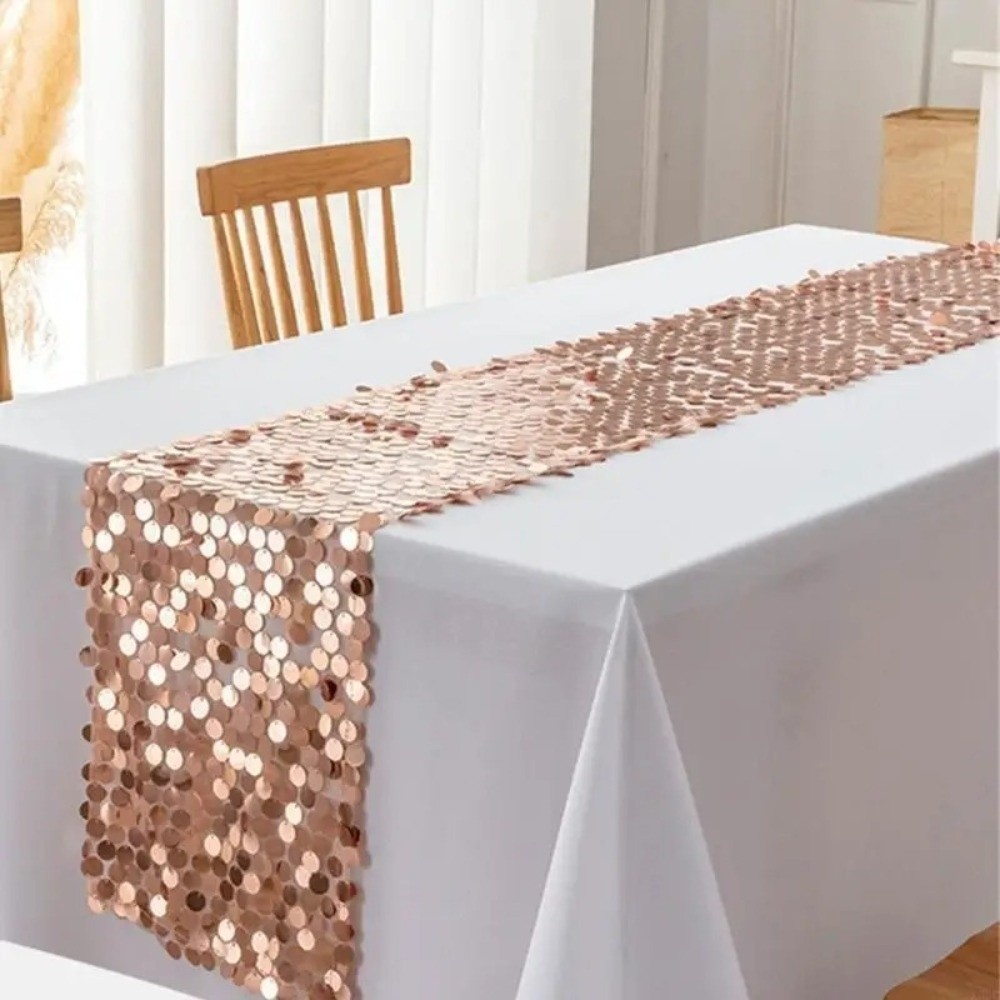 Fish Scale Sequins Table Runne - đánh giá và giá Table Runner Sequin