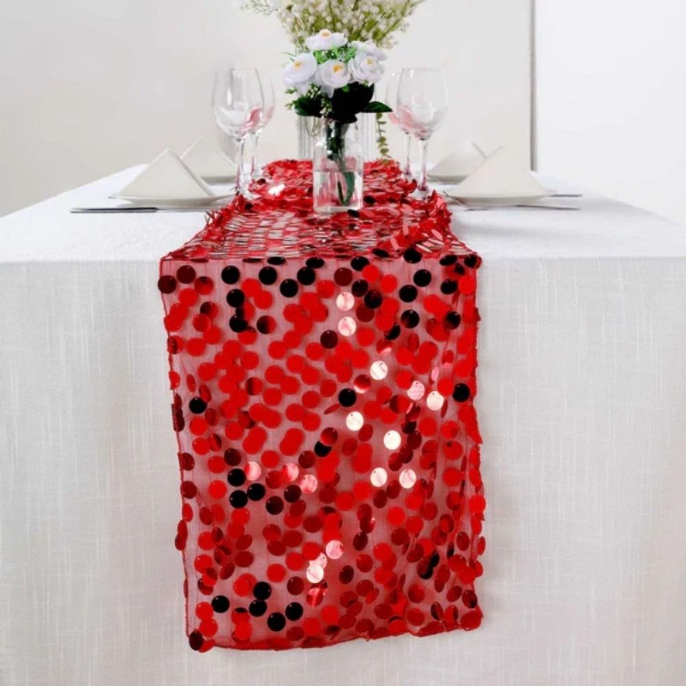 Fish Scale Sequins Table Runne - đánh giá và giá Table Runner Sequin