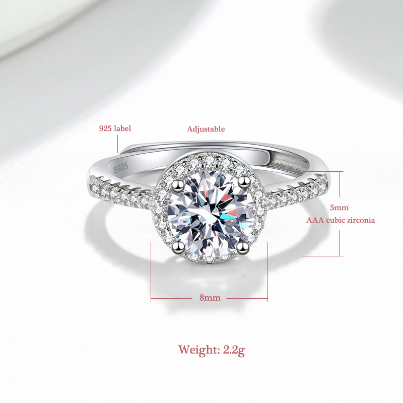 New 925 Sterling Silver Round  - đánh giá và giá Wedding Z