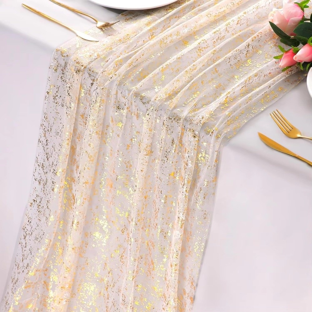 Golden Sequin Glitter Hot Stam - đánh giá và giá Table Runner Sequin