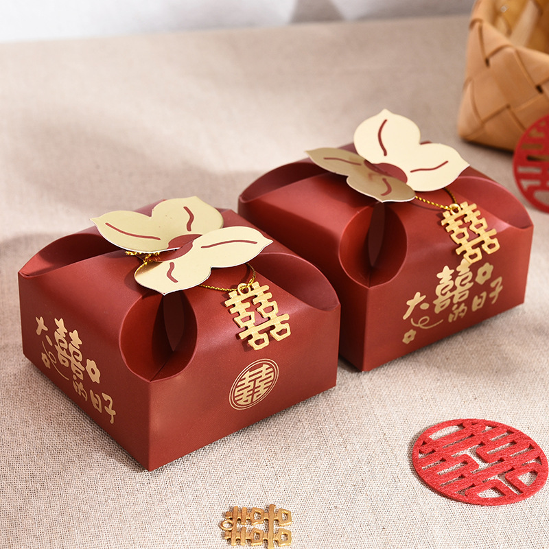 50pcs Orange Portable Gift Box - đánh giá và giá Wedding Favor Box