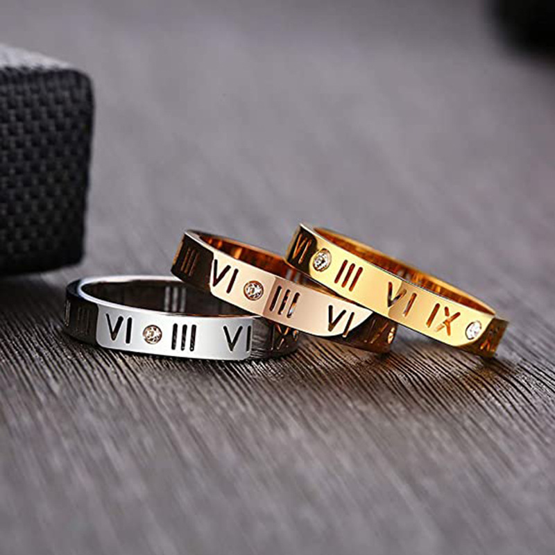 Hollow Roman Numeral Ring Stai - đánh giá và giá Wedding Z